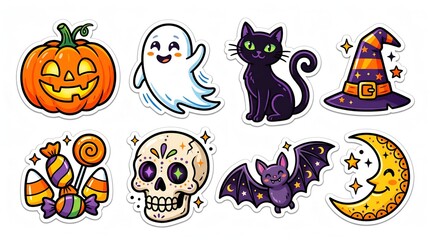 Fototapeta premium halloween icons set