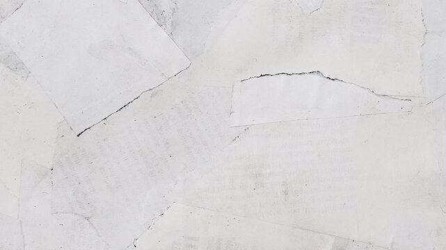 crumpled white paper texture pattern best for video background & motion graphics animation, seamless looping in 4k, stop motion animation, wrinkled surface and grain texture footage.