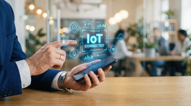 Internet of Things IoT Hologram Concept