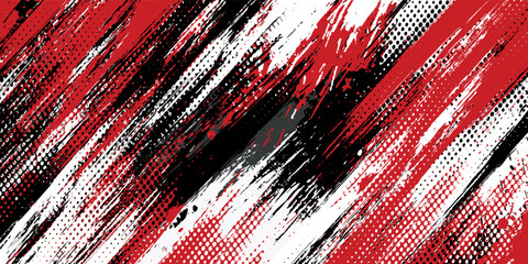 Gaming esport background striking stripes electric banner vector illustration design red black grunge brush wing comic pattern modern abstract concept livery stripes decal paint splash splatter.eps 10 © Samsul