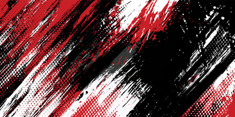 Gaming esport background striking stripes electric banner vector illustration design red black grunge brush wing comic pattern modern abstract concept livery stripes decal paint splash splatter.eps 10 © Samsul