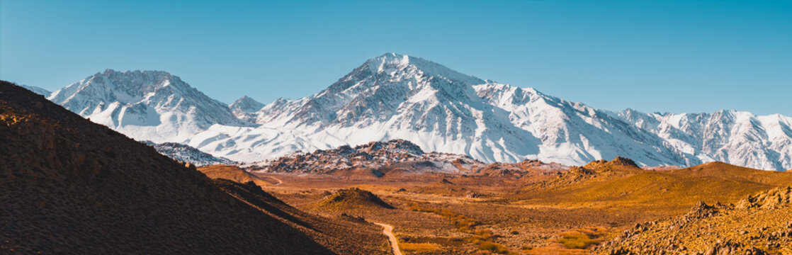 Eastern Sierra Desert Winter Panorama