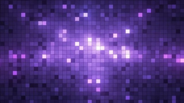 Purple pixelated background with glowing spots
