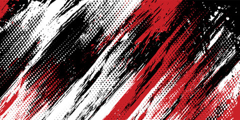 Gaming esport background striking stripes electric banner vector illustration design red black grunge brush wing comic pattern modern abstract concept livery stripes decal paint splash splatter.eps 10 © Samsul