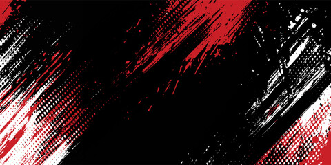 Gaming esport background striking stripes electric banner vector illustration design red black grunge brush wing comic pattern modern abstract concept livery stripes decal paint splash splatter.eps 10 © Samsul