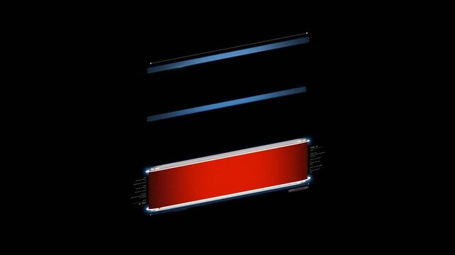 abstract banner frame space 3D reveal effect with alpha channel