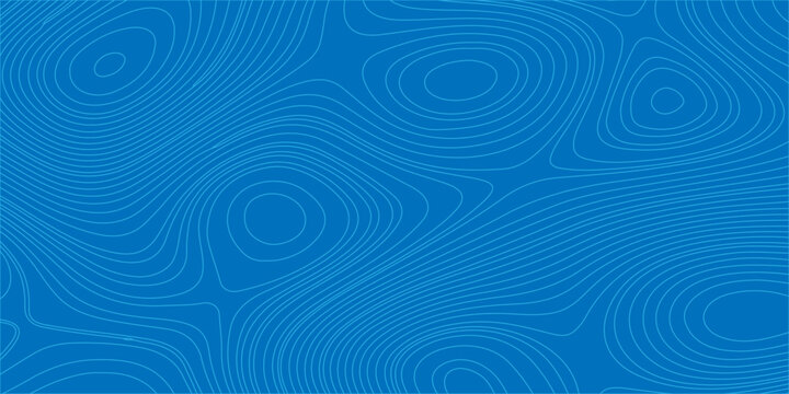 Blue topographic map abstract background with contour lines for cartography, geography, design, wallpaper and banner