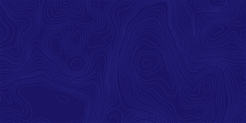 Blue topographic map background with abstract contour lines representing geographic terrain elevation and wavy patterns. An abstract dark blue background © Creative Arts