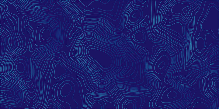 Abstract blue and white wavy lines create a mesmerizing topographic map texture, suggesting depth and exploration.