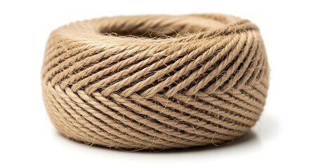 Obraz premium Twisted natural fiber cord spool.