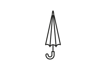 Closed Umbrella Minimalist Icon © Noval