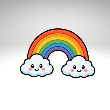 rainbow and clouds