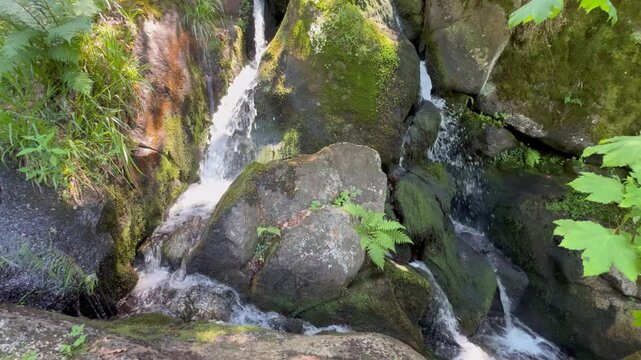The Gertelbach Gorge with Gertelbach Waterfalls or Gertelbachfalls (Black Forest Nature Park Central-North, Germany) - Die Gertelbachschlucht mit Gertelbach-Wasserf&auml;lle oder Gertelbachf&auml;lle (Naturpark