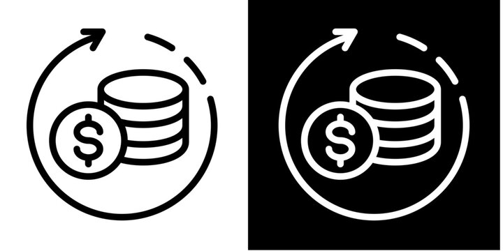 Value Stream  Icon Set White Line Style Collection
