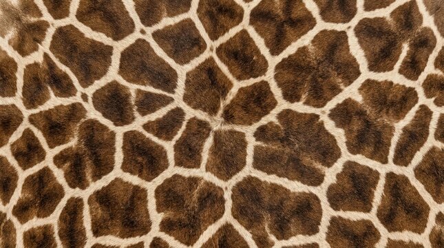 Close-up of Giraffe Skin Pattern Showing Unique Spots and Texture.