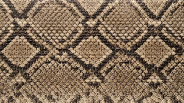 Close-up of Snake Skin Texture with Natural Pattern and Detail.