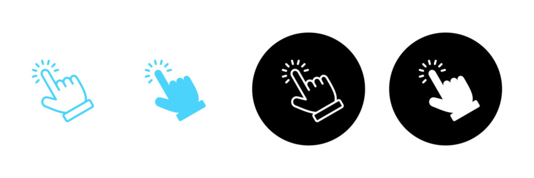 Hand click icon vector. pointer sign and symbol. hand cursor icon