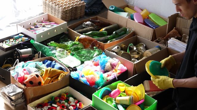 Volunteer for Waste Reduction. Environmental Recycling Center. Waste management