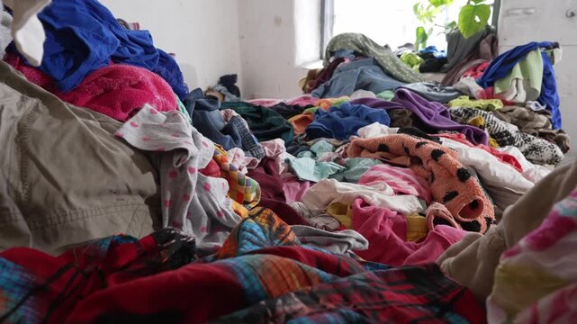 Fast fashion waste. Textile pollution crisis