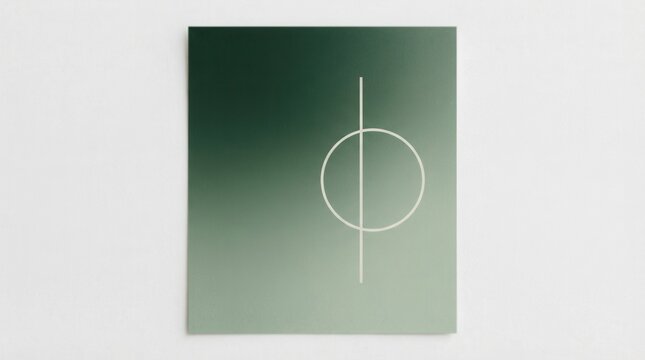 Minimalist Geometric Design with Gradient Background.