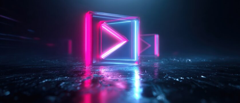 Abstract neon lights futuristic background