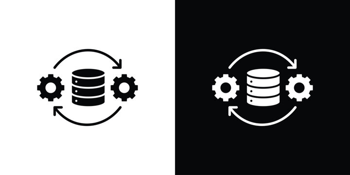 ETL icon line pictogram set