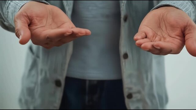 Open palms offering help with gentle gesture conveying need and compassion, open hands cupped