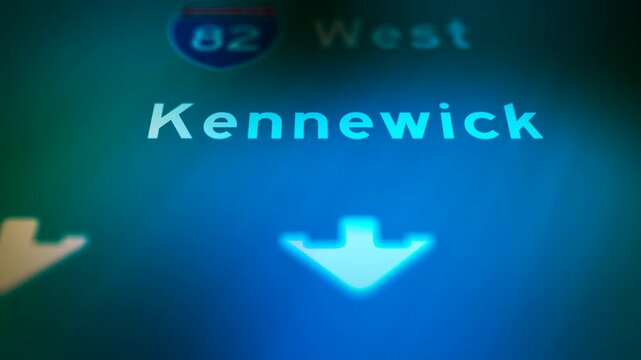 Crime Filler Shot - Cinematic Washington State Highway Sign - Kennewick