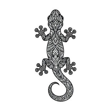 Detailed illustration of a lizard creature 2.