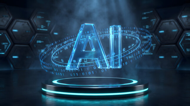 Artificial Intelligence Concept Art, AI Technology Innovations and Future Digital Transformation