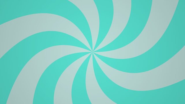 Turquoise and white swirl pattern rotating in a hypnotic motion