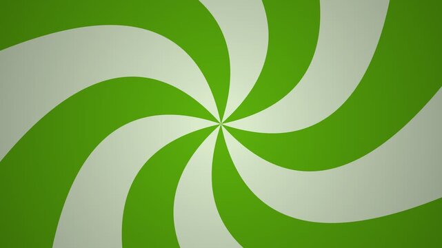 Green and white swirl pattern rotating in a hypnotic circular motion