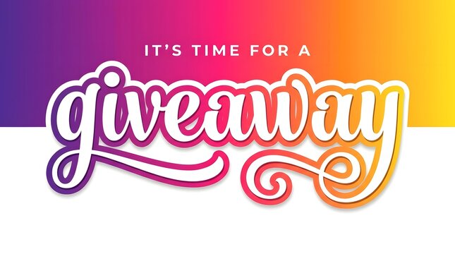 Colorful Giveaway Announcement Gradient Background.