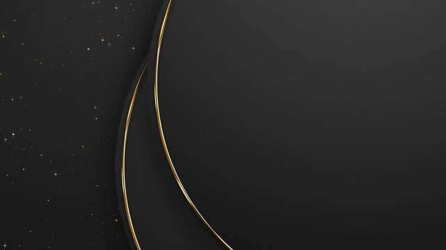 Minimalist Obsidian Arc Stardust Gold Particles Awards Trailer Titles Cinematic Openers Intro Luxury Background Loop