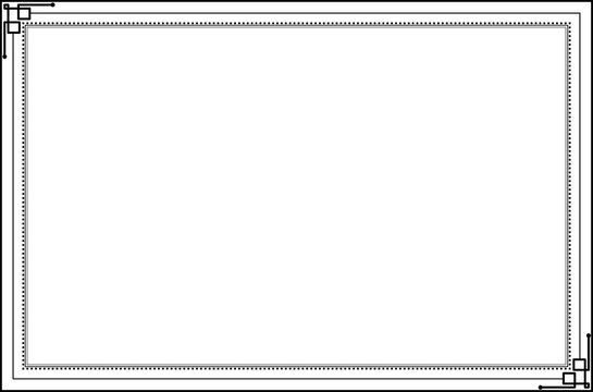 Elegant Black Geometric Border Frame with Thin Lines on White Background. Design print for greeting cards, wedding invitations, restaurant menu, royal certificates. 7a