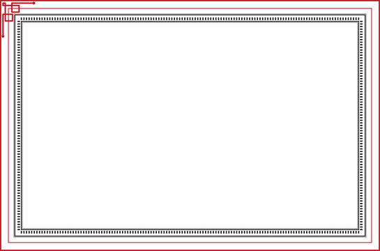 Elegant Black and Red Geometric Border Frame with Thin Lines on White Background. Design print for greeting cards, wedding invitations, restaurant menu, royal certificates. 10b