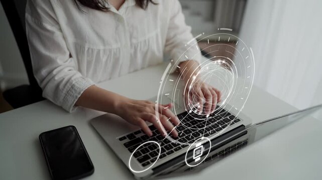 Digital wallet icons show mobile payment, digital wallet transfer, and online banking. Digital wallet supports secure payment, cashless transactions, and financial integration. Funnel