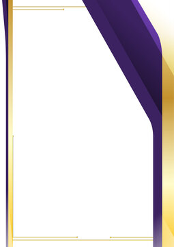 abstract success certificate background design with deep purple gold polygon line