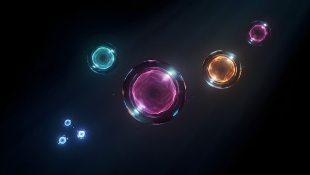 Neural interface helmet glowing with digital UI overlays, dark background, cinematic portrait lighting
