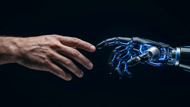 Synthesizing Humanity and Artificial Intelligence A Symbolic Gesture of Connection and Future Collaboration