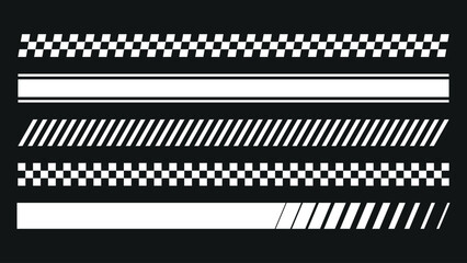 Dynamic racing stripes collection bold graphic elements for automotive and design projects © vector artist