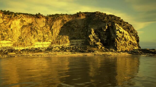 coastal erosion study around etretat cliff, researchers monitoring shoreline change, data collection context, call for conservation and sustainability action