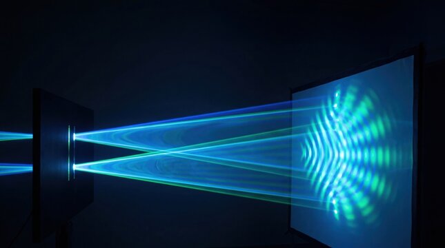 light beams passing through double slit experiment visualization with high fidelity