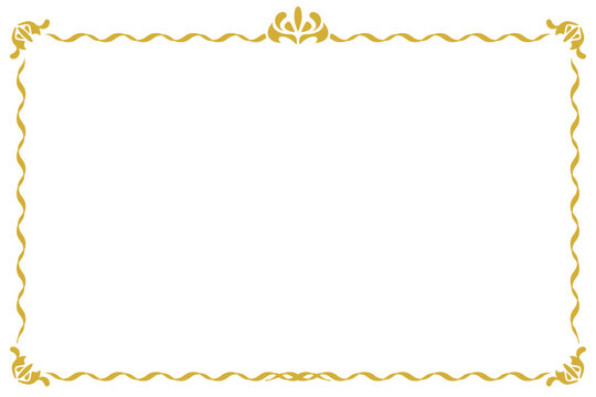 Background transparent with border frame gold
