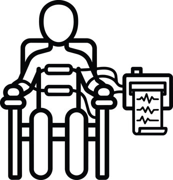 Polygraph lie detector test procedure icon