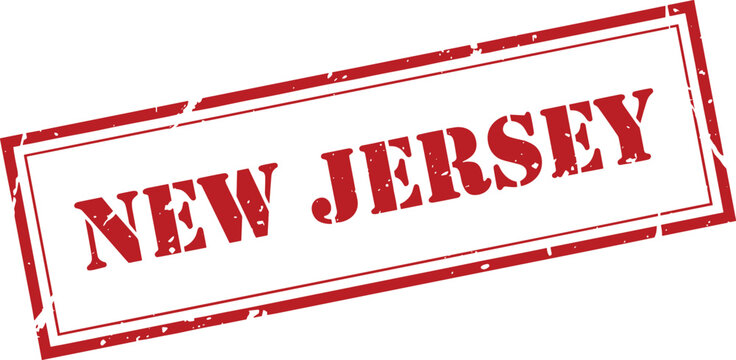 New Jersey red grunge stamp, rubber stamp with text new jersey, vector illustration