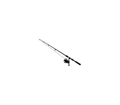 Minimalist Fishing Rod Silhouette Artwork Vector