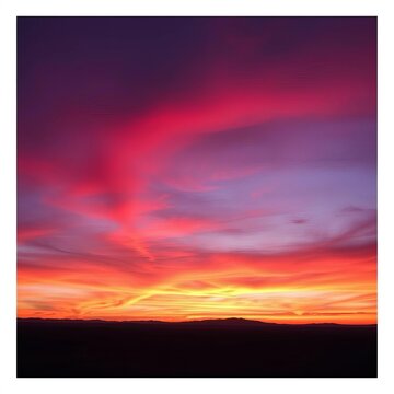 Softly fading pinks and oranges gradually shift to deep purples and blacks, evoking a breathtaking sunset sky landscape, evening, calming