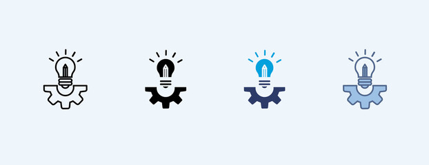 Fototapeta premium Creativity Multiple Icon Illustration Vector