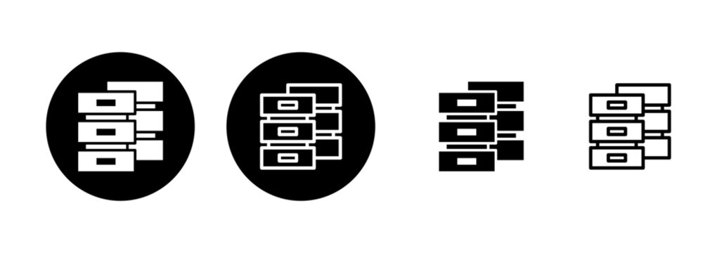 Database icon logo design. database sign and symbol